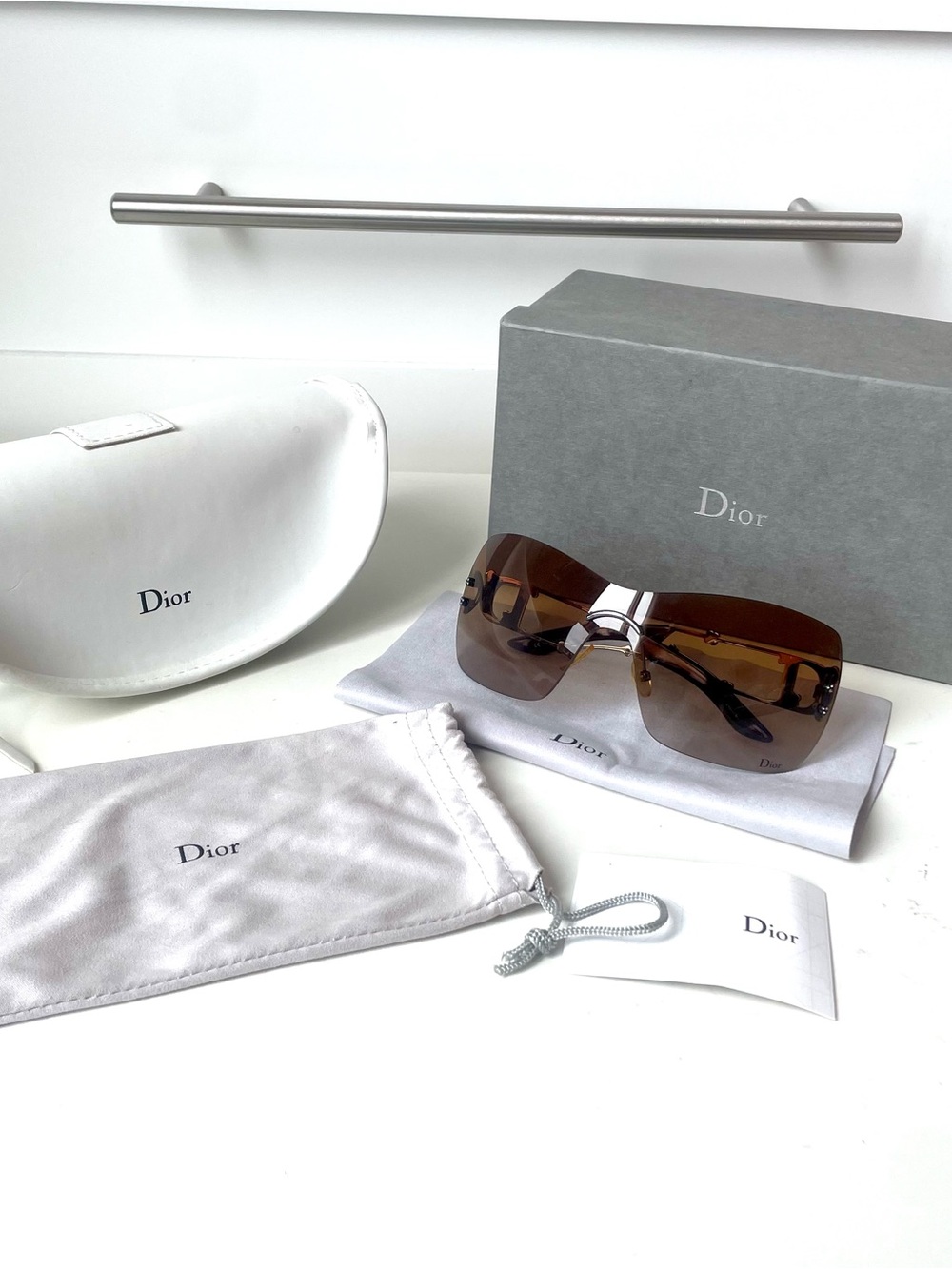VINTAGE Christian Dior Sweetest Dior Flowers Mask Shield Sunglasses Y2K
